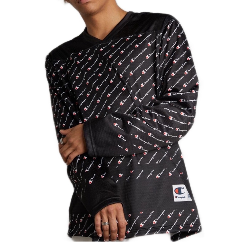 CHAMPION black Hockey Jersey Men’s Logo